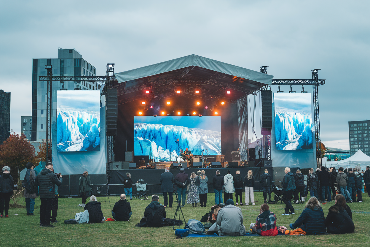 Outdoor concert LED video wall project