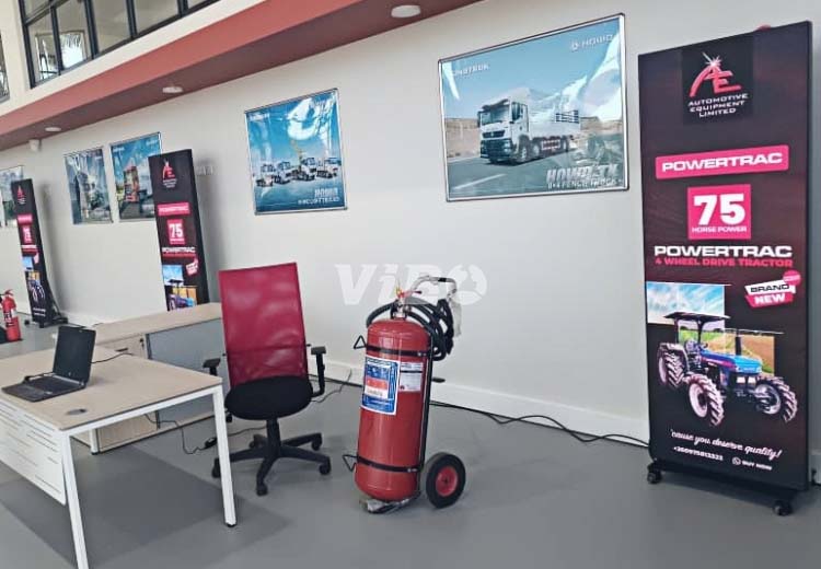 Retail digital LED poster installation