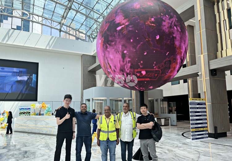 Three meter spherical LED display installation