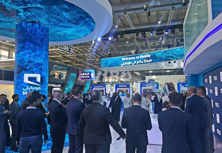 Transparent LED display for an exhibition