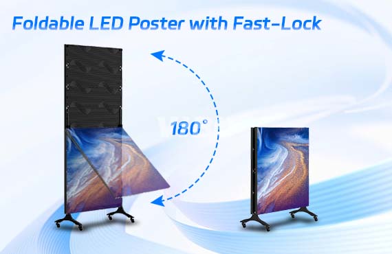 IF500 foldable double-sided LED poster