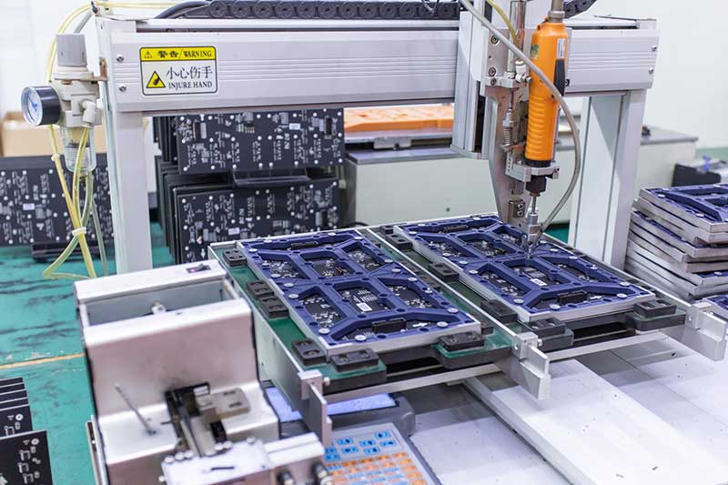 LED display manufacturing and quality-control facility