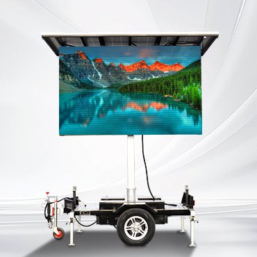 Mobile LED display trailer