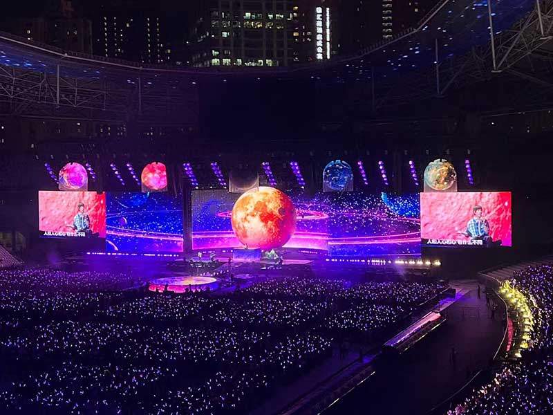 Rental LED screen used for a live concert stage