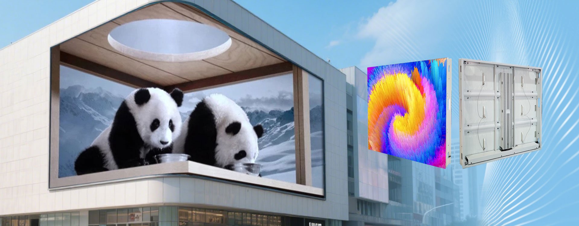 Outdoor 3D LED billboard installation