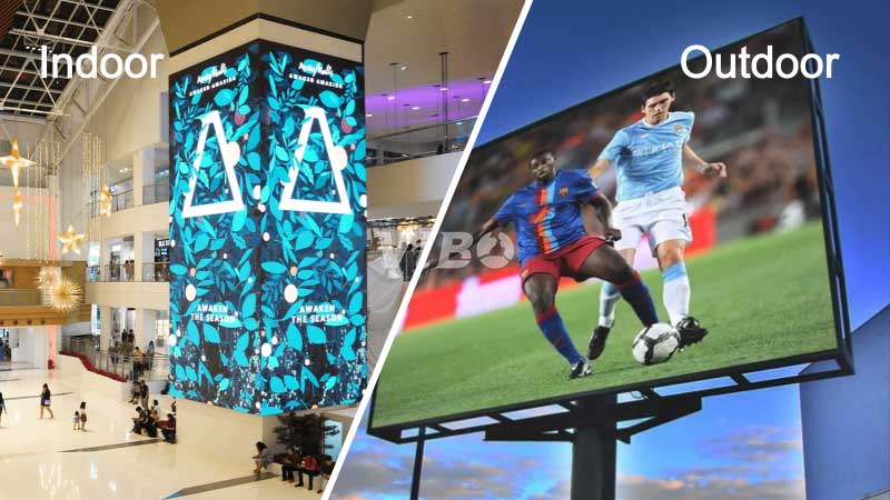 Indoor and outdoor LED display comparison