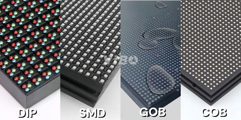 DIP SMD GOB and COB LED display technology comparison